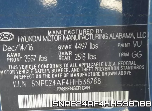 5NPE24AF4HH538788 фото 10