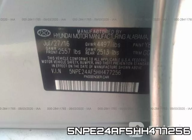 5NPE24AF5HH477256 фото 10