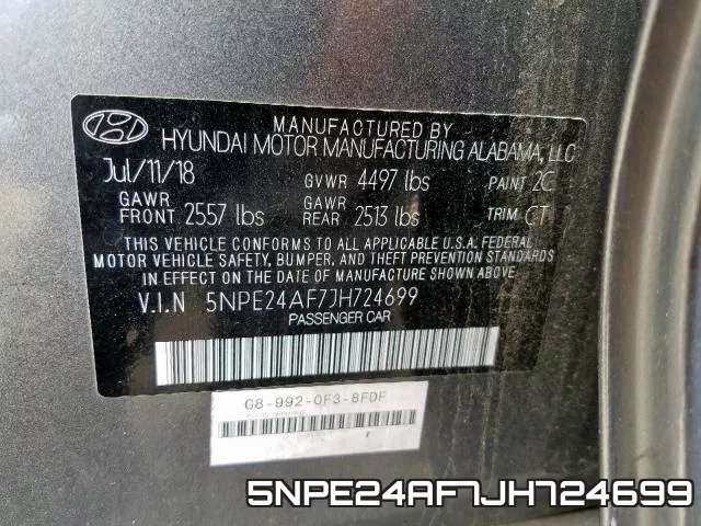 5NPE24AF7JH724699 фото 2