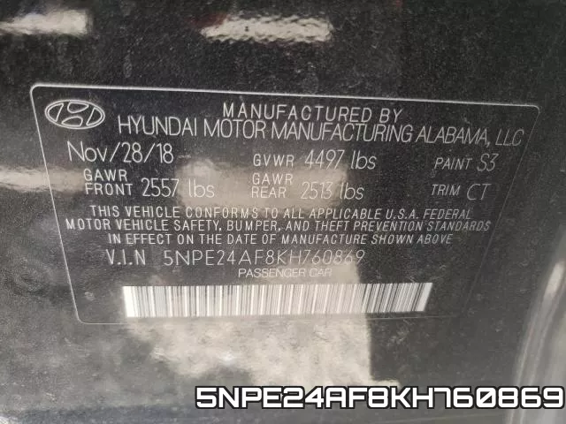 5NPE24AF8KH760869 фото 2