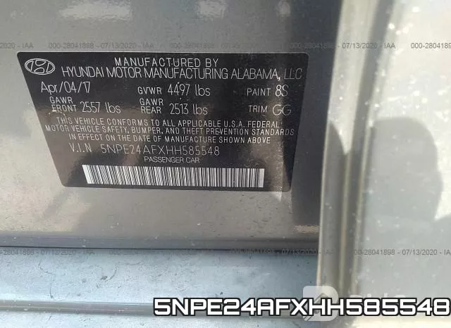 5NPE24AFXHH585548 фото 10
