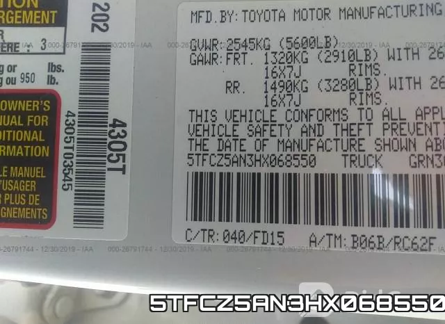 5TFCZ5AN3HX068550 фото 10