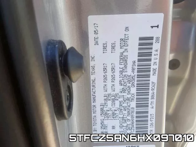 5TFCZ5AN6HX097010 фото 2
