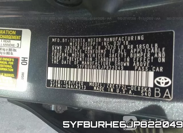5YFBURHE6JP822049 фото 10