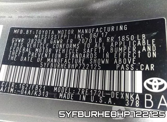 5YFBURHE8HP722125 фото 10
