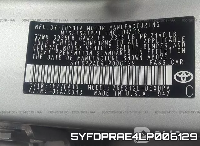 5YFDPRAE4LP006129 фото 10