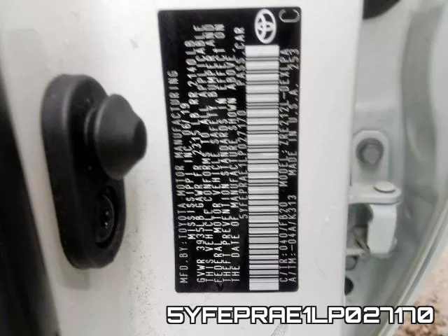 5YFEPRAE1LP027170 фото 2
