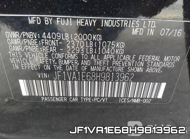 JF1VA1E68H9813962 фото 10