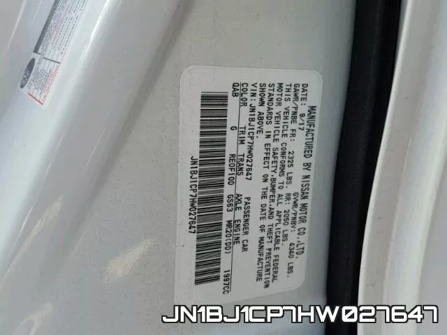 JN1BJ1CP7HW027647 фото 2
