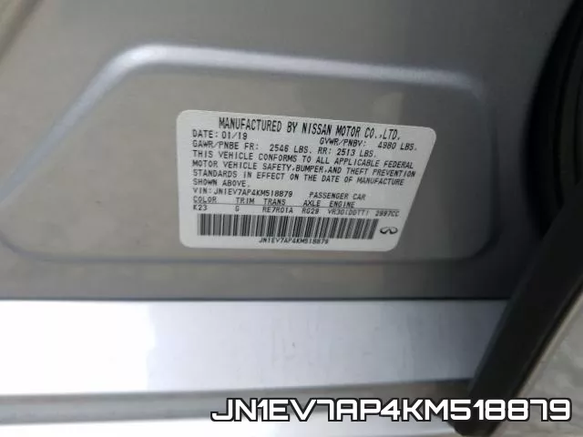 JN1EV7AP4KM518879 фото 2