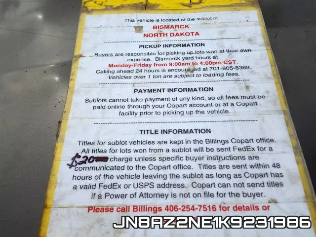 JN8AZ2NE1K9231986 фото 10