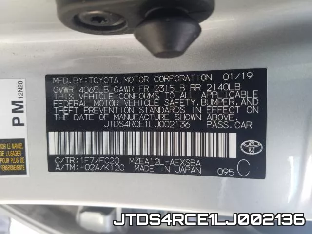 JTDS4RCE1LJ002136 фото 2