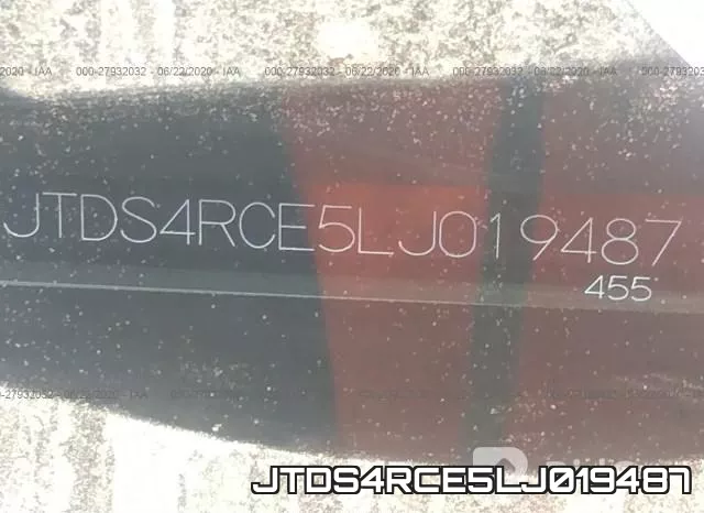 JTDS4RCE5LJ019487 фото 10