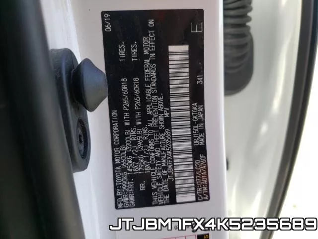 JTJBM7FX4K5235689 фото 2