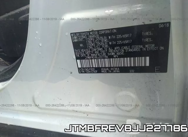 JTMBFREV8JJ227786 фото 10