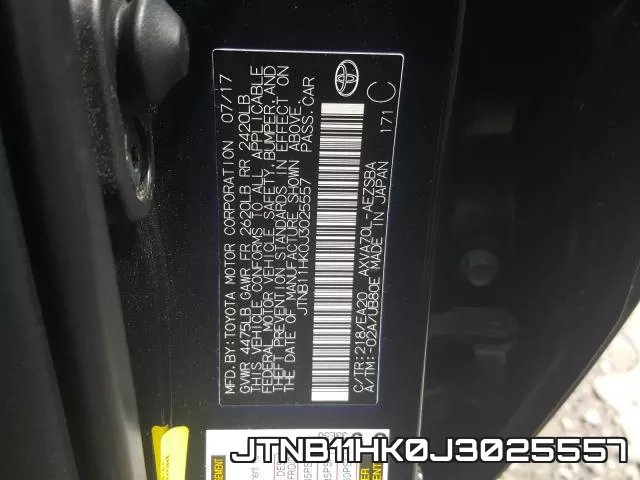 JTNB11HK0J3025557 фото 2