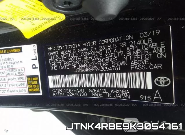 JTNK4RBE9K3054761 фото 10