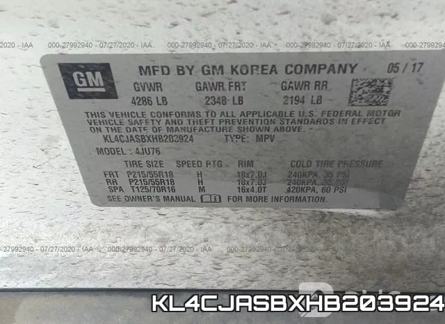 KL4CJASBXHB203924 фото 10