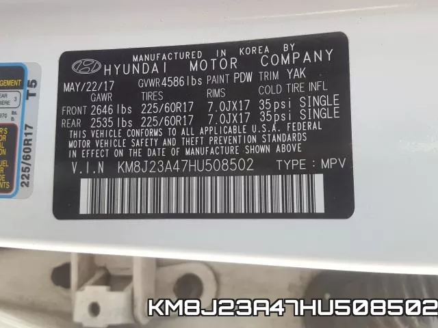 KM8J23A47HU508502 фото 2