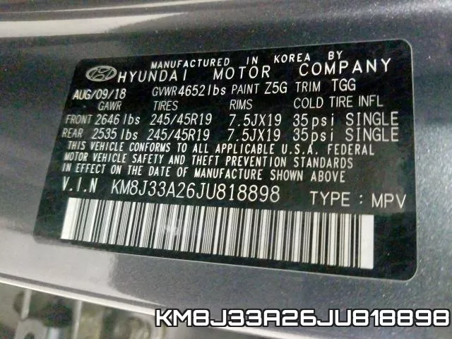KM8J33A26JU818898 фото 2
