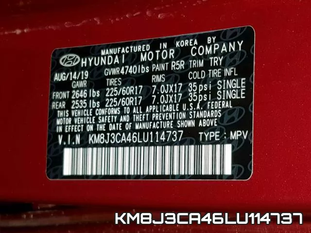 KM8J3CA46LU114737 фото 2