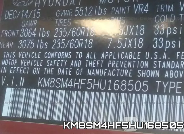 KM8SM4HF5HU168505 фото 10