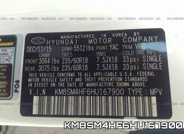 KM8SM4HF6HU167900 фото 10