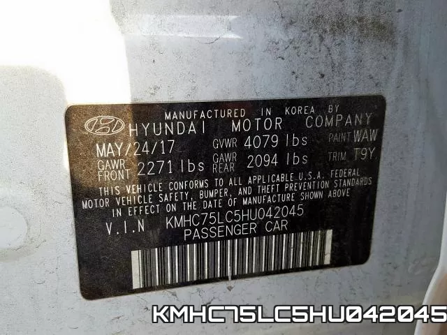 KMHC75LC5HU042045 фото 2