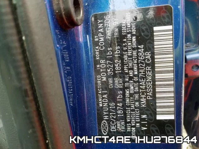 KMHCT4AE7HU276844 фото 2