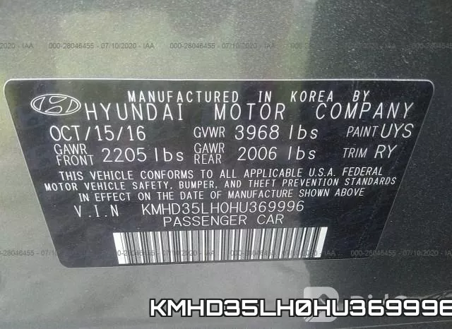 KMHD35LH0HU369996 фото 10
