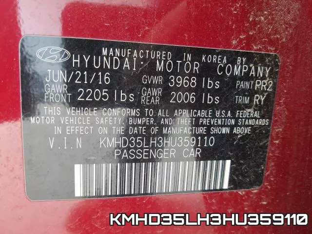 KMHD35LH3HU359110 фото 2