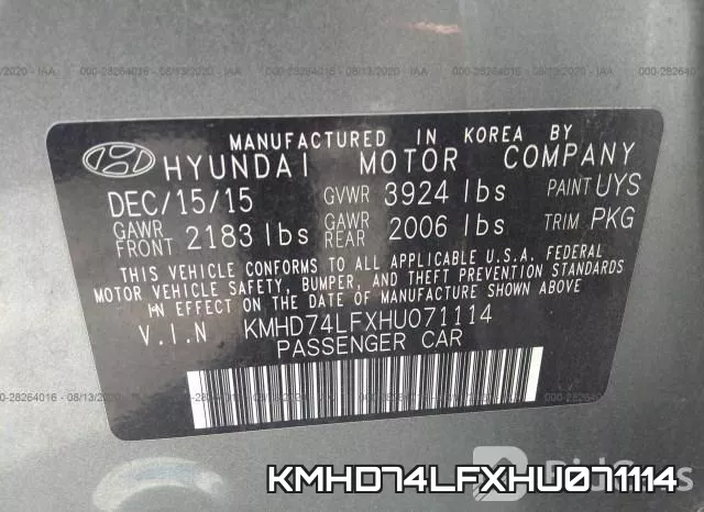 KMHD74LFXHU071114 фото 10