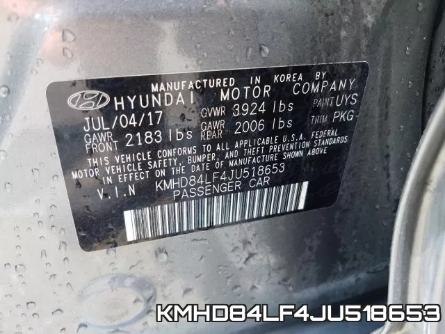 KMHD84LF4JU518653 фото 2