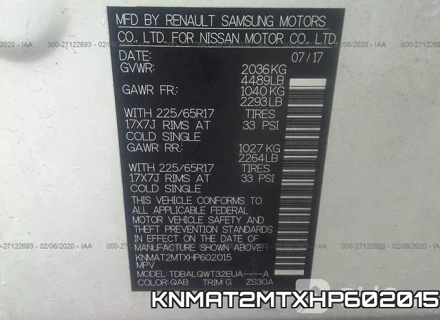 KNMAT2MTXHP602015 фото 10