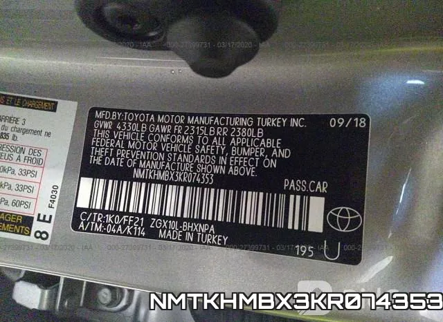 NMTKHMBX3KR074353 фото 10