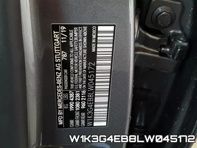 W1K3G4EB8LW045172 фото 2