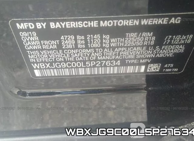 WBXJG9C00L5P27634 фото 10