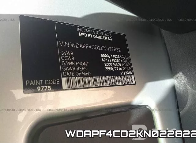 WDAPF4CD2KN022822 фото 10