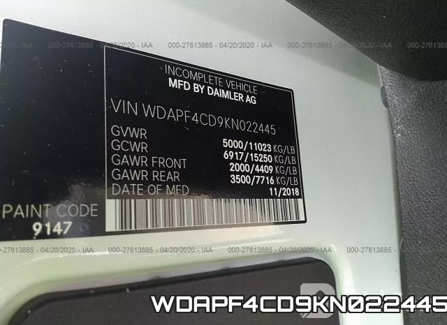 WDAPF4CD9KN022445 фото 10