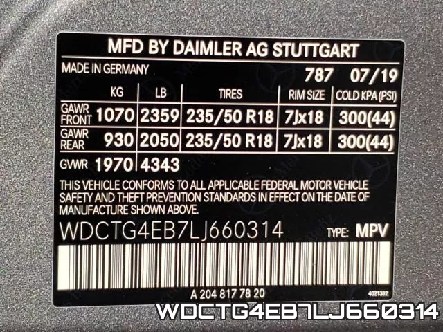 WDCTG4EB7LJ660314 фото 2