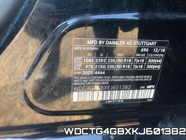 WDCTG4GBXKJ601382 фото 2