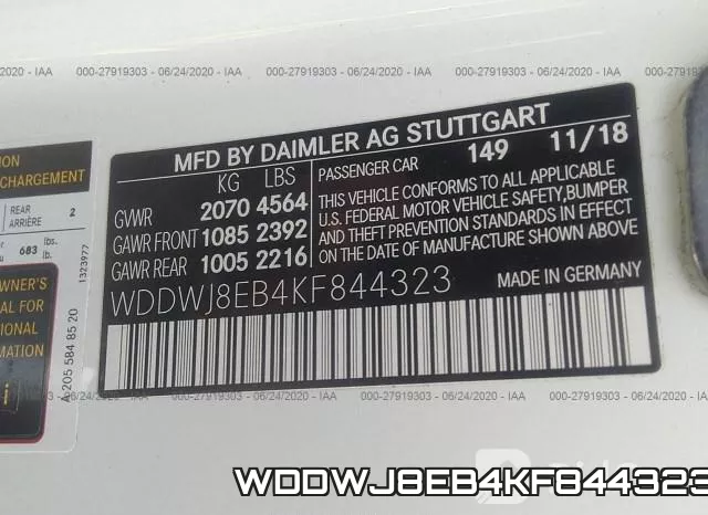 WDDWJ8EB4KF844323 фото 10