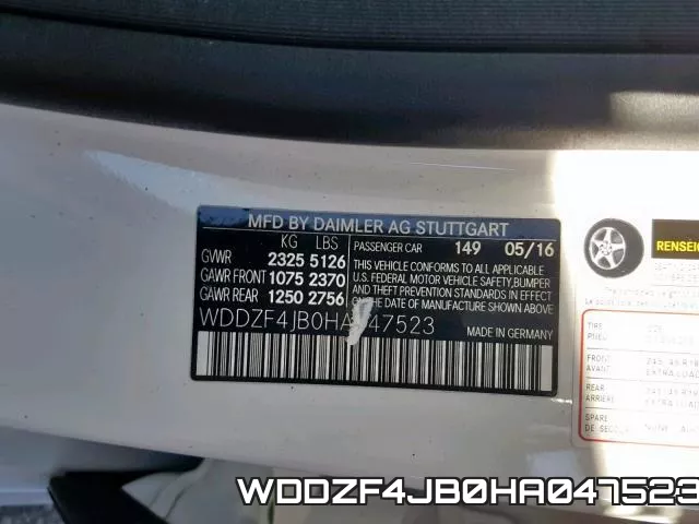WDDZF4JB0HA047523 фото 2