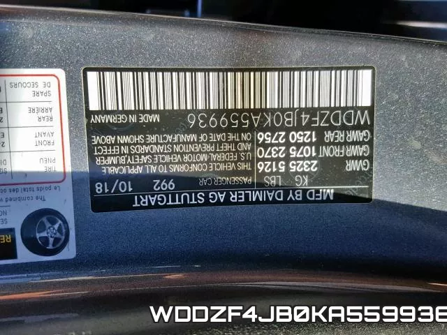 WDDZF4JB0KA559936 фото 2