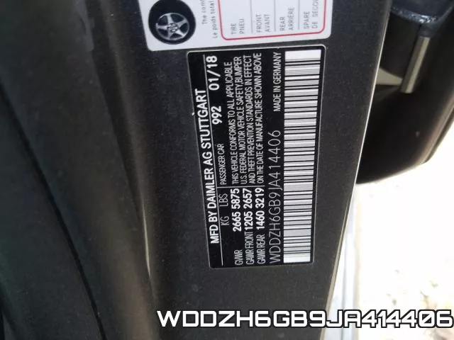 WDDZH6GB9JA414406 фото 2
