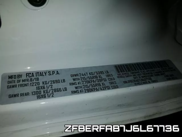 ZFBERFAB7J6L67736 фото 2