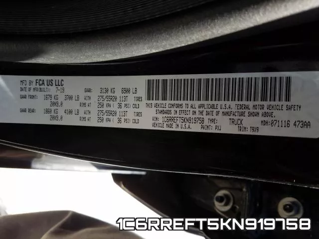 1C6RREFT5KN919758 фото 2