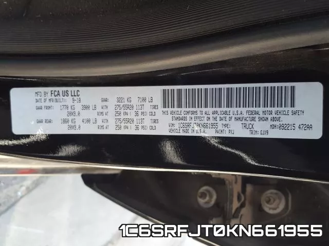 1C6SRFJT0KN661955 фото 2