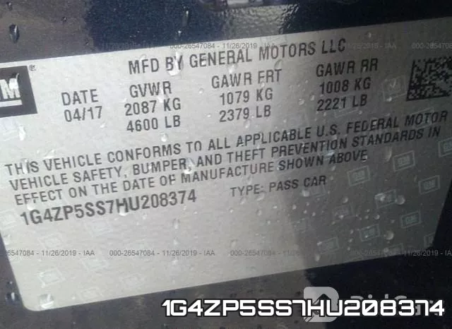 1G4ZP5SS7HU208374 фото 10