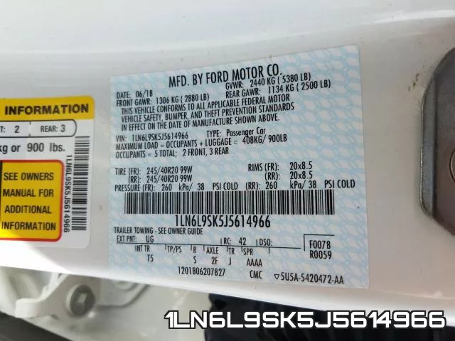 1LN6L9SK5J5614966 фото 2